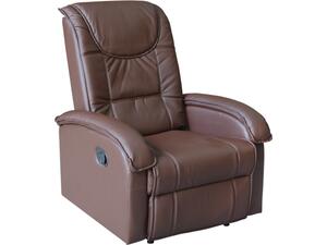 ΠΟΛΥΘΡΟΝΑ RELAX ΜΕ ΜΗΧΑΝΙΣΜΟ MASSAGE ROCCA HM0026.03 PU ΚΑΦΕ ΣΚΟΥΡΟ 80x96x97 εκ.