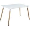 ΤΡΑΠΕΖΙ MINIMAL HM008.01 ΛΕΥΚΟ MDF, ΞΥΛΙΝΑ ΠΟΔΙΑ ΟΞΙΑ, 120Χ80X73Υ ΕΚ.
