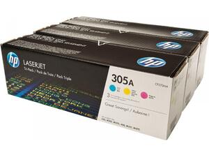 Toner εκτυπωτή HP 305A Cyan/Yellow/Magenta Tri-Pack CF370AM