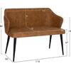 ΚΑΝΑΠΕΣ 2-ΘΕΣΙΟΣ ΕΠΑΓΓΕΛ. CARLOS HM9273.19 ΧΡΥΣΟ Τ.NUBUCK-ΞΥΛΙΝΑ ΠΟΔΙΑ 119x60x84Υεκ.