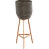 ΓΛΑΣΤΡΑ ΑΠΟ RATTAN ΚΑΙ BAMBOO HM7724 36Χ35Χ95Yεκ.ΦΥΣΙΚΟ - ΠΡΑΣΙΝΟ