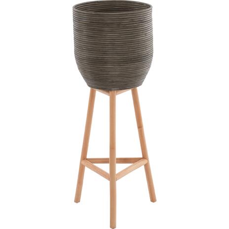 ΓΛΑΣΤΡΑ ΑΠΟ RATTAN ΚΑΙ BAMBOO HM7724 36Χ35Χ95Yεκ.ΦΥΣΙΚΟ - ΠΡΑΣΙΝΟ