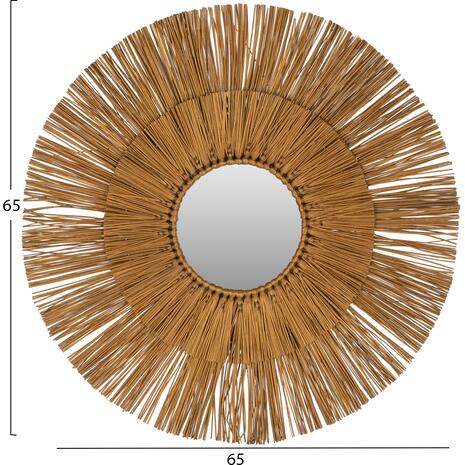 ΚΑΘΡΕΠΤΗΣ ΤΟΙΧΟΥ ΣΤΡΟΓΓΥΛΟΣ MENDONG GRASS ΠΛΑΙΣΙΟ ΣΕ ΧΡΩΜΑ ΧΡΥΣΟ Φ65εκ.HM7801