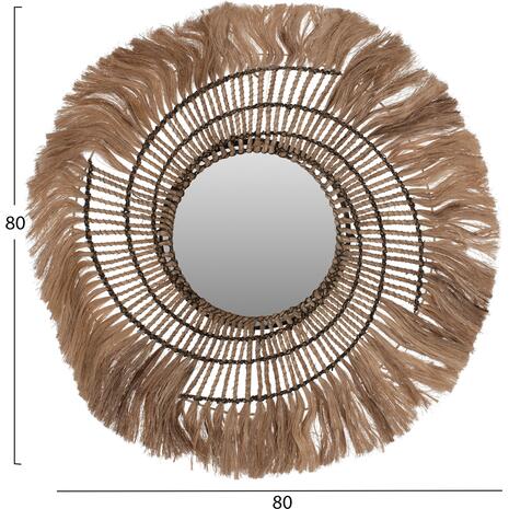 ΚΑΘΡΕΠΤΗΣ ΤΟΙΧΟΥ ΣΤΡΟΓΓΥΛΟΣ ΙΝΕΣ ΑΜΠΑΚΑ ΣΕ ΦΥΣΙΚΟ & ΜΑΥΡΟ ΣΧΟΙΝΙ 80x4x80Υεκ.HM7741