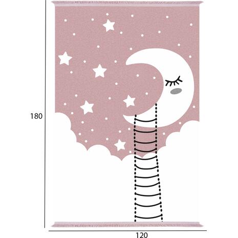 ΠΑΙΔΙΚΟ ΧΑΛΙ ΜΕ ΚΡΟΣΙΑ ΦΕΓΓΑΡΙ ΡΟΖ HM7679.18 120Χ180 εκ.