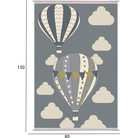ΠΑΙΔΙΚΟ ΧΑΛΙ ΜΕ ΚΡΟΣΙΑ ΑΕΡΟΣΤΑΤΑ ΜΠΛΕ HM7678.23 80Χ150 εκ.