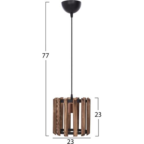 ΦΩΤΙΣΤΙΚΟ ΟΡΟΦΗΣ ΚΥΛΙΝΔΡΙΚΟ ΜΕ ΜΕΤΑΛΛΟ ΚΑΙ ΞΥΛΟ Φ23x77Y εκ.HM7704.01