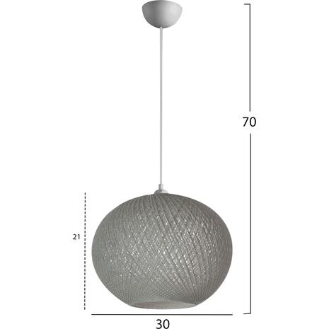 ΦΩΤΙΣΤΙΚΟ ΟΡΟΦΗΣ ΕΣΩΤΕΡΙΚΟΥ ΧΩΡΟΥ ΓΚΡΙ Φ30Χ70Υεκ. HM7625.01