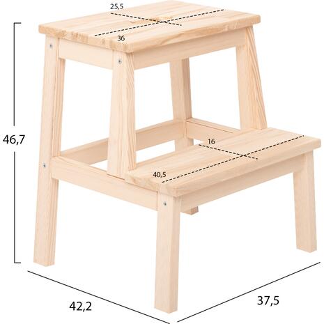 ΠΑΙΔΙΚΟ ΣΚΑΛΟΠΑΤΙ Τ.MONTESSORI ΞΥΛΙΝΟ MIKO HM9295 ΦΥΣΙΚΟ 37,5x42,2x46,7Y εκ.