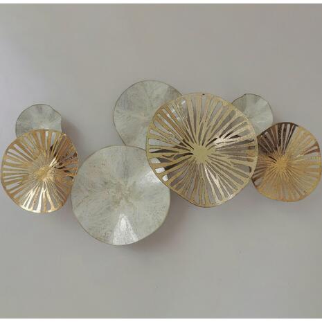 ΜΕΤΑΛΛΙΚΟ ΔΙΑΚΟΣΜΗΤΙΚΟ ΤΟΙΧΟΥ HM7177 ΧΡΥΣΟ ΛΕΥΚΟ 74x10x38Y εκ.