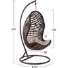 ΚΡΕΜΑΣΤΗ ΠΟΛΥΘΡΟΝΑ ΦΩΛΙΑ DILLON ΜΕ RATTAN ΚΑΦΕ HM5719.02 Φ103 x 200 εκ.