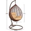 ΚΡΕΜΑΣΤΗ ΠΟΛΥΘΡΟΝΑ ΦΩΛΙΑ JUNE ΚΑΦΕ 115x93εκ. HM5540.01 ΜΕ ΜΑΞΙΛΑΡΙ