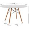 ΤΡΑΠΕΖΙ MINIMAL ΣΤΡΟΓΓΥΛΟ HM8454.01 MDF ΣΕ ΛΕΥΚΟ-ΠΟΔΙΑ ΟΞΙΑΣ ΣΕ ΦΥΣΙΚΟ Φ120Χ75Υεκ.