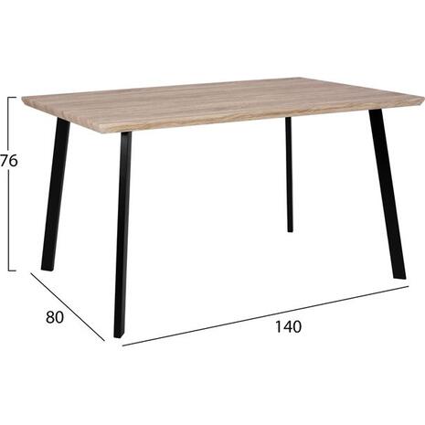 ΣΕΤ ΤΡΑΠΕΖΑΡΙΑΣ 5ΤΜΧ HM10346 ΤΡΑΠΕΖΙ 140x80x76 cm & 4 ΚΑΡΕΚΛΕΣ TWIST