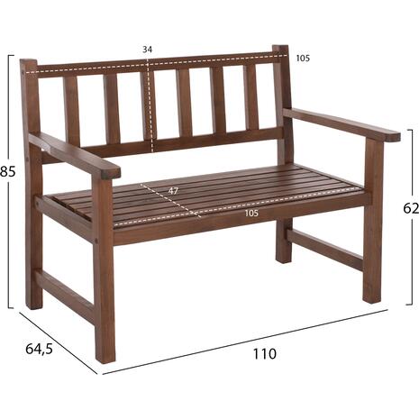 ΠΑΓΚΑΚΙ ΞΥΛΙΝΟ ΝΑΞΟΣ 2ΘΕΣΙΟ ΑΠΟ ΜΑΣΙΦ ΟΞΙΑ ΕΜΠΟΤΙΣΜΟΥ ΚΑΡΥΔΙ 110x68x84Υεκ.HM5407