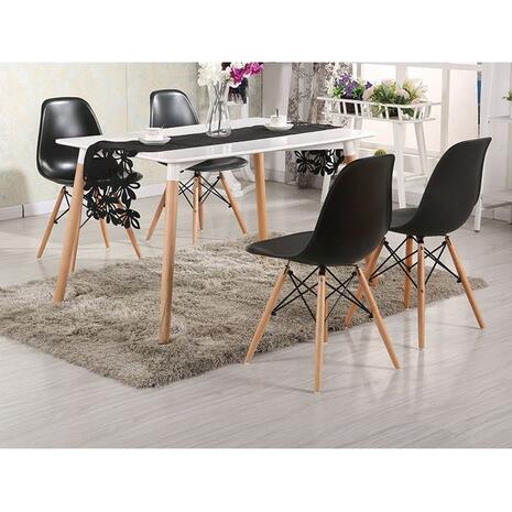 ΣΕΤ ΤΡΑΠΕΖΑΡΙΑΣ 5ΤΜΧ ΜΕ ΤΡΑΠΕΖΙ MINIMAL & ΚΑΡΕΚΛΑ TWIST HM10192 120x80x73 cm