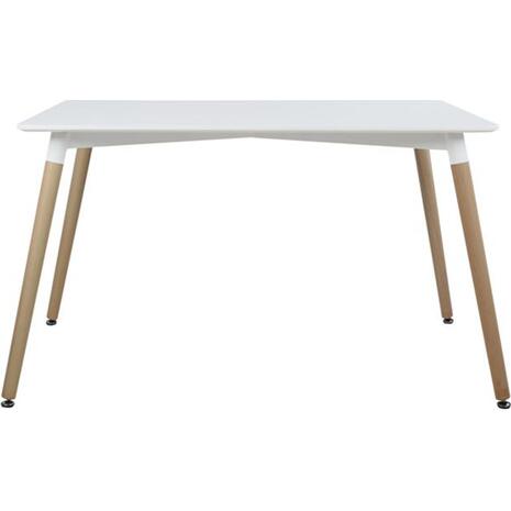 ΤΡΑΠΕΖΙ MINIMAL HM008.01 ΛΕΥΚΟ MDF, ΞΥΛΙΝΑ ΠΟΔΙΑ ΟΞΙΑ, 120Χ80X73Υ ΕΚ.