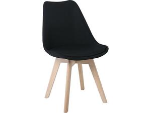 Καρέκλα Martin Οξιά Φυσικό, Ύφασμα Μαύρο, Αμοντάριστη Ταπετσαρία [Ε-00022051] ΕΜ136,24F (Μαύρο)