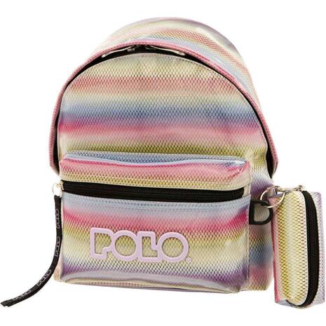 Σακίδιο πλάτης νηπίου 1+1 θέσεων Polo Mini Ragazza Multi Pink (9-07-034-8219 2023)