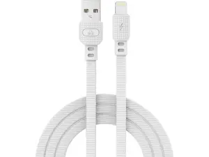 Καλώδιο POWERTECH USB σε Lightning armor PTR-0100, 15W 3A, 1m, λευκό