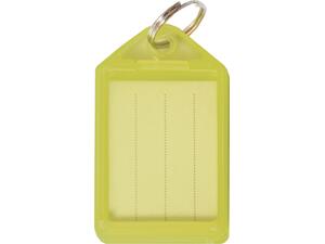 Μπρελόκ κλειδιών σκληρό πλαστικό 7,3x3,7cm κίτρινο (1 τεμάχιο)