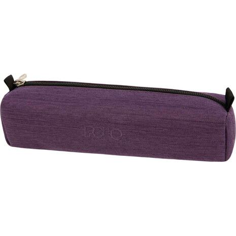 Κασετίνα βαρελάκι με πορτοφολάκι POLO Wallet Jean Purple - Μωβ