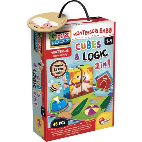 Montessori Baby Wood Cubes & Logic 2 in 1 (820-96879)