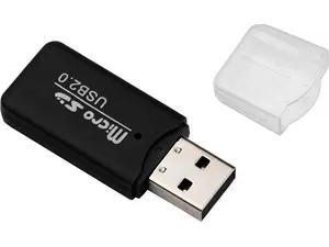 Card Reader Powertech USB 2.0 mini για micro SD Μαύρο PT-893