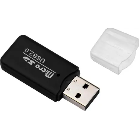 Card Reader Powertech USB 2.0 mini για micro SD Μαύρο PT-893