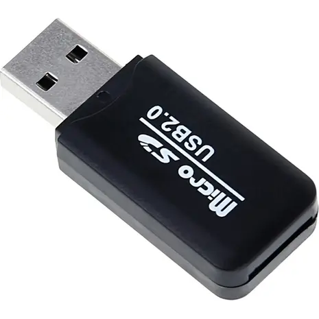 Card Reader Powertech USB 2.0 mini για micro SD Μαύρο PT-893