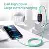 Καλώδιο Joyroom USB σε Lightning με LED, 2.4A, 1m, μαύρο S-1030M8