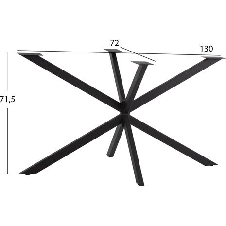 ΒΑΣΗ ΤΡΑΠΕΖΙΟΥ ΜΑΥΡΗ ΜΕΤΑΛΛΙΚΗ ΔΙΠΛΗ ΧΙΑΣΤΙ HM5917 130x72x71,5Υεκ. (Μαύρο)