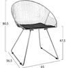 ΚΑΡΕΚΛΑ ΜΕΤΑΛΛΙΚΗ CURVE 65x56,5x80,5 εκ. HM5466.100 ΣΕ ΑΣΗΜΙ ΧΡΩΜΑ