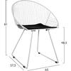 ΚΑΡΕΚΛΑ ΜΕΤΑΛΛΙΚΗ CURVE 65x57,5x81 εκ. HM5466.02 ΣΕ ΛΕΥΚΟ ΧΡΩΜΑ