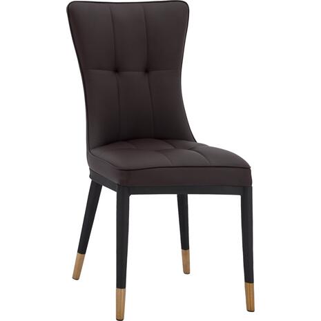 ΚΑΡΕΚΛΑ SAMMY ΜΕ ΚΑΦΕ PU & ΜΑΥΡΟ ΜΕΤΑΛΛΙΚΟ ΣΚΕΛΕΤΟ HM8722.12 46x54x95Υ εκ. (Καφέ)