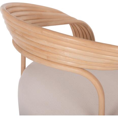 ΠΟΛΥΘΡΟΝΑ DUCHESS ΑΠΟ RATTAN ΦΥΣΙΚΟ-ΕΚΡΟΥ ΜΑΞΙΛΑΡΙ HM9478 81x59x70Y εκ.