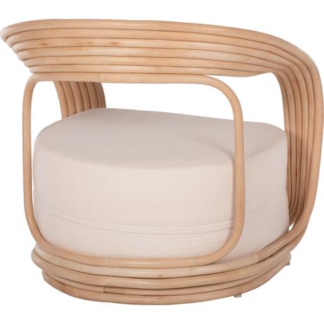 ΠΟΛΥΘΡΟΝΑ DUCHESS ΑΠΟ RATTAN ΦΥΣΙΚΟ-ΕΚΡΟΥ ΜΑΞΙΛΑΡΙ HM9478 81x59x70Y εκ.