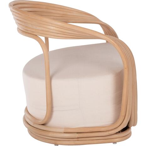 ΠΟΛΥΘΡΟΝΑ DUCHESS ΑΠΟ RATTAN ΦΥΣΙΚΟ-ΕΚΡΟΥ ΜΑΞΙΛΑΡΙ HM9478 81x59x70Y εκ.