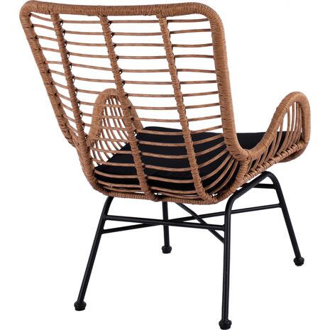 ΠΟΛΥΘΡΟΝΑ ΜΕΤΑΛΛΙΚΗ CONAL ΜΕ ΜΑΞΙΛΑΡΙ HM5704 ΜΕ WICKER ΜΠΕΖ 71Χ76Χ95Υ εκ.