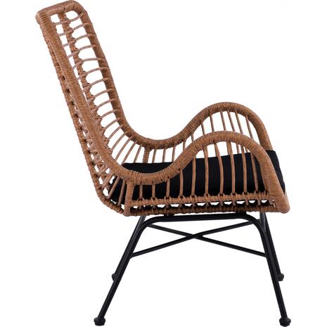 ΠΟΛΥΘΡΟΝΑ ΜΕΤΑΛΛΙΚΗ CONAL ΜΕ ΜΑΞΙΛΑΡΙ HM5704 ΜΕ WICKER ΜΠΕΖ 71Χ76Χ95Υ εκ.
