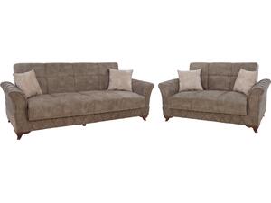 ΣΑΛΟΝΙ ΣΕΤ 2ΤΜΧ 3Θ & 2Θ ΚΑΝΑΠΕΣ GOLD ΚΑΦΕ HM3069.01 220x80x90 εκ.& 165x80x90 εκ.