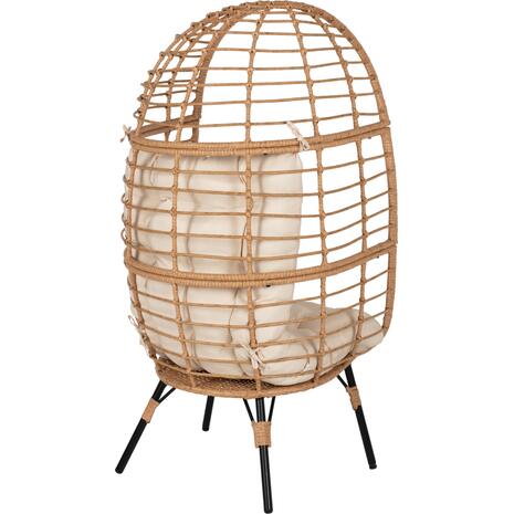 ΠΟΛΥΘΡΟΝΑ Τ.ΦΩΛΙΑ RATTAN HM5869.01 ΜΕΤΑΛ. ΠΟΔΙΑ ΜΑΥΡΑ 77x72x148 εκ.