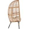 ΠΟΛΥΘΡΟΝΑ Τ.ΦΩΛΙΑ RATTAN HM5869.01 ΜΕΤΑΛ. ΠΟΔΙΑ ΜΑΥΡΑ 77x72x148 εκ.