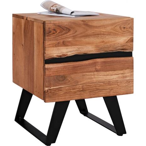 ΚΟΜΟΔΙΝΟ ALICIA HM8360.11 ΑΠΟ ΜΑΣΙΦ ΞΥΛΟ ΑΚΑΚΙΑΣ 45x35x56Yεκ.