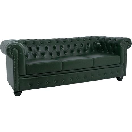 ΚΑΝΑΠΕΣ 3ΘΕΣΙΟΣ T.CHESTERFIELD HM3009.08 ΤΕΧΝΟΔΕΡΜΑ ΚΥΠΑΡΙΣΣΙ 208x90x73 εκ.