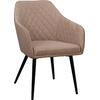 ΠΟΛΥΘΡΟΝΑΚΙ CHARLES HM8522.07 ΜΕ ΥΦΑΣΜΑ ΜΠΕΖ & PU ΜΠΕΖ 57x63x83Υ εκ. (σετ 2 τεμαχίων)