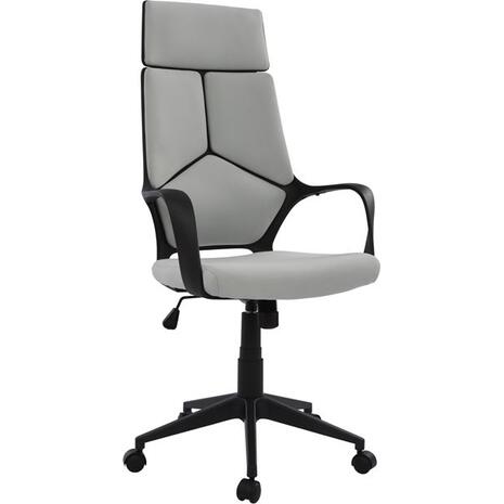 ΚΑΡΕΚΛΑ ΓΡΑΦΕΙΟΥ ANIVIA HM1073.21 ΓΚΡΙ & ΣΚΕΛΕΤΟ ΜΑΥΡΟ 64x61x127 cm (Γκρι)