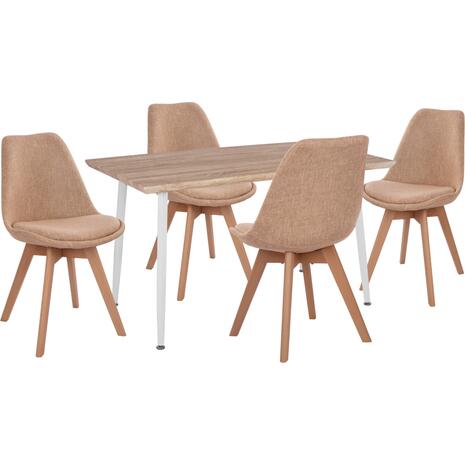 ΣΕΤ ΤΡΑΠΕΖΑΡΙΑΣ 5ΤΜΧ PALOMA HM10382 MDF TOP ΣΕ SONAMA--ΜΠΕΖ ΚΑΡΕΚΛΕΣ