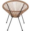 ΠΟΛΥΘΡΟΝΑ ACAPULCO Τ. ΦΩΛΙΑ ΜΕΤΑΛΛΟ ΜΑΥΡΟ ΜΕ TWISTED WICKER HM5871.01 70x73x79 εκ.