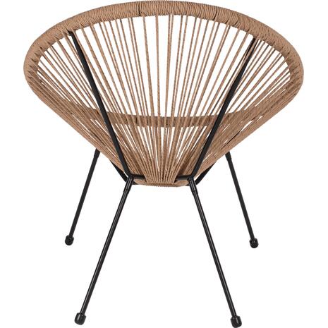 ΠΟΛΥΘΡΟΝΑ ACAPULCO Τ. ΦΩΛΙΑ ΜΕΤΑΛΛΟ ΜΑΥΡΟ ΜΕ TWISTED WICKER HM5871.01 70x73x79 εκ.